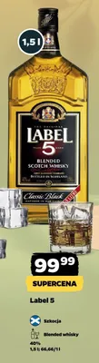 Whisky Label 5 Classic Black Blended Scotch promocja w Netto