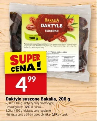 Daktyle suszone promocja w Twój Market