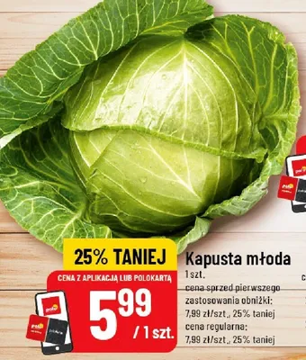 Kapusta młoda promocja w POLOmarket