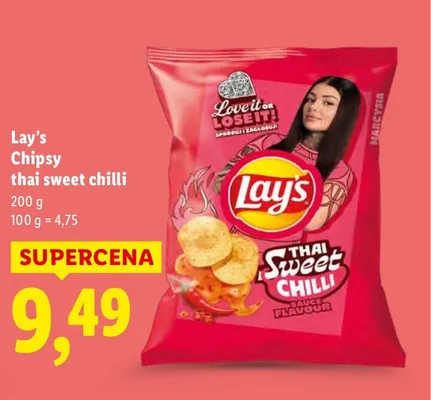 Chipsy thai sweet chilli promocja w Lidl