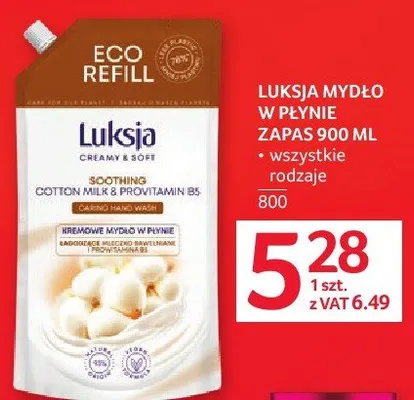 Mydło w płynie Luksja zapas 900 ml promocja w Selgros