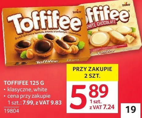 Wafel Toffifee 125 g klasyczne, white promocja w Selgros