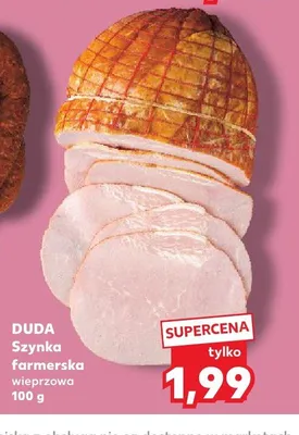 Szynka farmerska wieprzowa Duda promocja w Kaufland