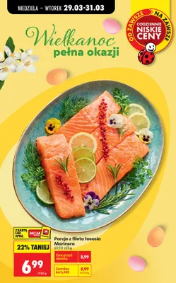 Porcje z fileta łososia Marinero promocja w Biedronka