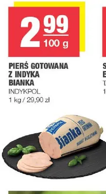 Pierś gotowana z indyka Bianka Indykpol promocja w SPAR