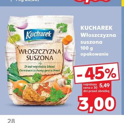 Włoszczyzna suszona Kucharek promocja w Kaufland