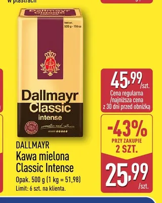 Kawa mielona Classic Intense Dallmayr promocja w Aldi