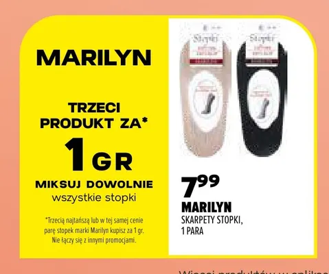 Skarpety stopki Marilyn promocja w Drogerie Natura