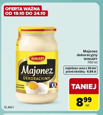 Majonez dekoracyjny Winiary promocja w Carrefour Express