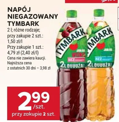Napój niegazowany Tymbark promocja w Stokrotka