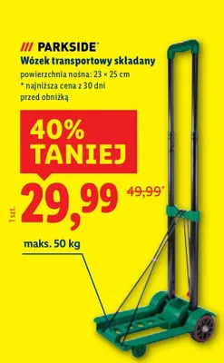 Wózek transportowy składany PARKSIDE promocja w Lidl