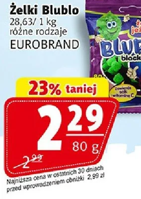 Żelki Blublo różne rodzaje promocja w Prim Market