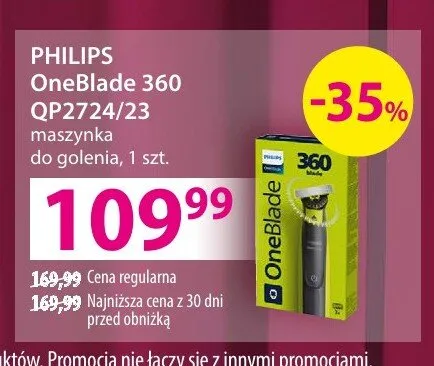 Maszynka PHILIPS OneBlade 360 QP2724/23 maszynka do golenia promocja w Hebe
