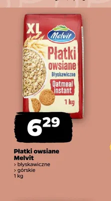 Płatki owsiane górskie Melvit promocja w Netto
