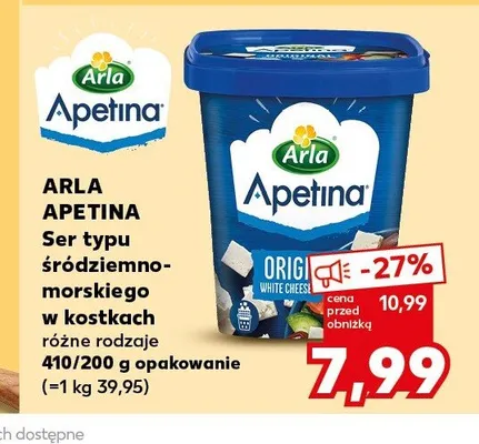 Ser typu śródziemnomorskiego w kostkach Arla Apetina Original promocja w Kaufland