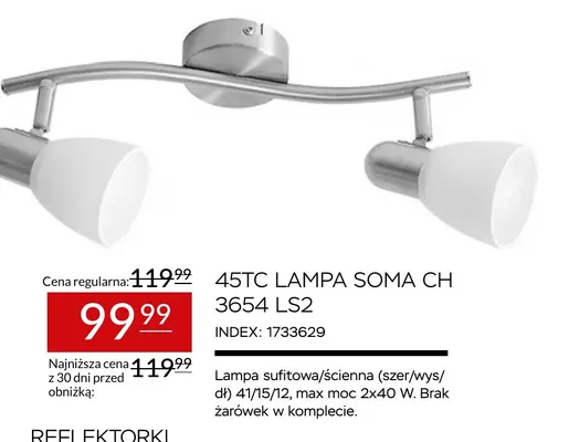 45TC Lampa Soma Ch 3654 LS2 promocja w Abra Meble