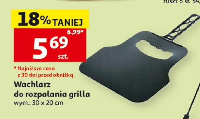 Wachlarz do rozpalania grilla wym. 30x20cm promocja w Auchan