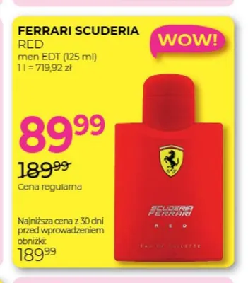 Woda toaletowa Red Ferrari Scuderia promocja w Drogerie Jawa
