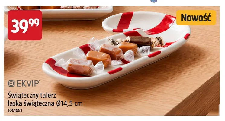 Świąteczny talerz laska świąteczna Ø14,5 cm Ekvip promocja w Jula