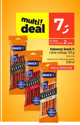 Kabanosy Snack!t Classic promocja w Dealz