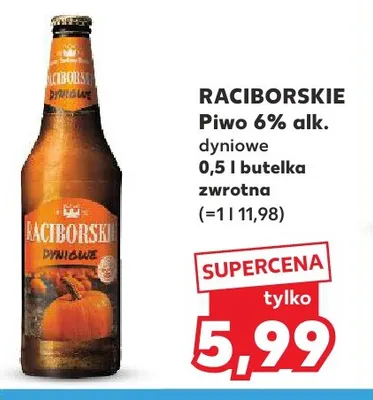 Piwo Raciborskie dyniowe promocja w Kaufland