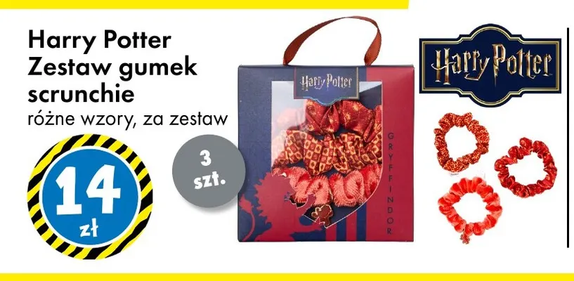 Zestaw gumek scrunchie Harry Potter promocja w Tedi