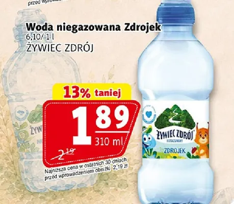 Woda niegazowana Żywiec Zdrój Zdrojek promocja w Prim Market