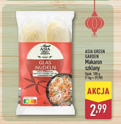 Makaron szklany ASIA GREEN GARDEN promocja w Aldi