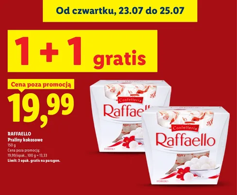 Praliny kokosowe Raffaello promocja w Lidl