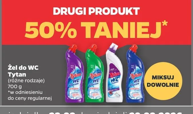 Żel do WC Tytan różne rodzaje promocja w Netto