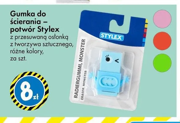 Gumka do ścierania potwór Stylex promocja w Tedi