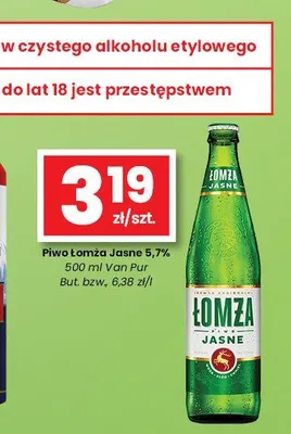 Piwo Łomża Jasne promocja w emma MARKET