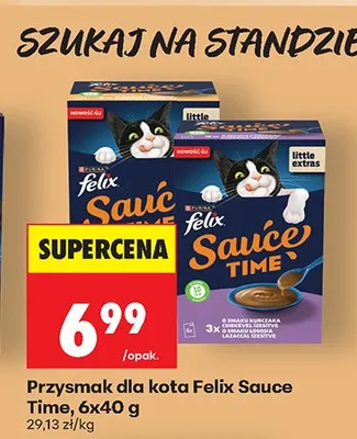Przysmak dla kota Sauce Time promocja w Biedronka