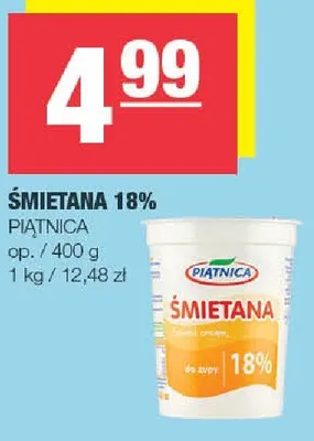 Śmietana 18% promocja w SPAR