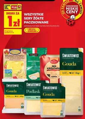 Ser Grana Padano wiórki Gustobello promocja w Biedronka