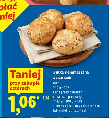 Bułka ziemniaczana z ziarnami promocja w Lidl