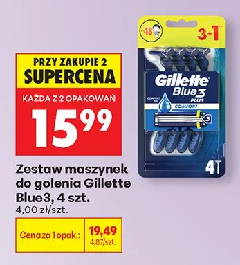 Zestaw maszynek do golenia Gillette Blue3 promocja w Biedronka