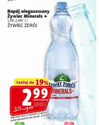 Napój niegazowany Żywiec Minerals + Żywiec Zdrój promocja w Prim Market