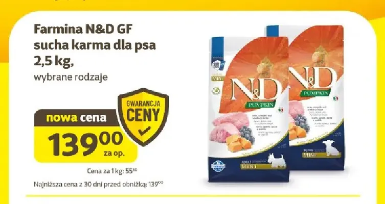 Farmina N & D GF sucha karma dla psa promocja w Super Zoo