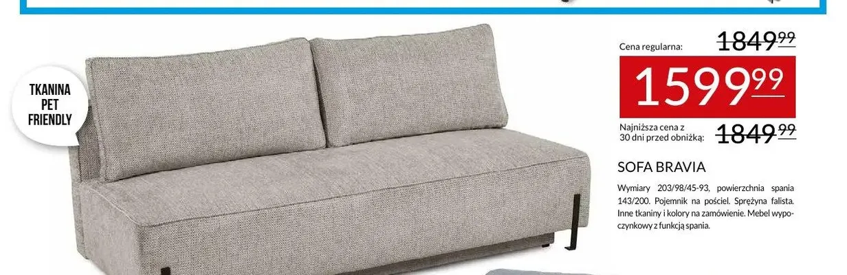 Sofa Bravia promocja w Abra Meble
