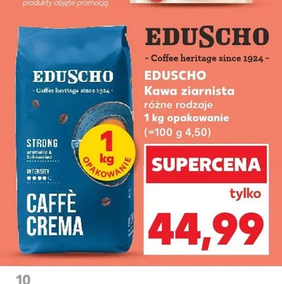 Kawa ziarnista Eduscho Caffè Crema promocja w Kaufland