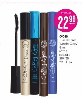 Tusz do rzęs Gosh Kocie Oczy promocja w Drogerie Jasmin
