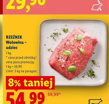 Wołowina - udziec Rzeźnik promocja w Lidl