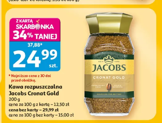 Kawa rozpuszczalna Jacobs Cronat Gold promocja w Auchan