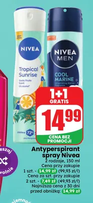 Antyperspirant spray Nivea promocja w Dino
