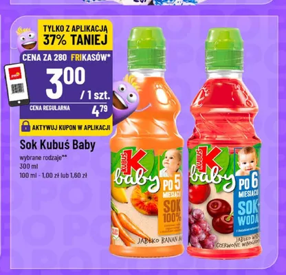 Sok Kubuś Baby jabłko banan promocja w POLOmarket