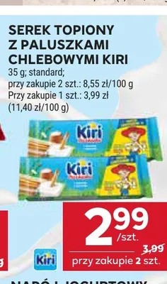 Serek topiony z paluszkami chlebowymi Kiri promocja w Stokrotka