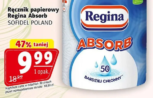 Ręcznik papierowy Regina Absorb promocja w Prim Market