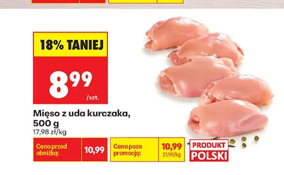 Mięso z uda kurczaka Kraina Mięs promocja w Biedronka
