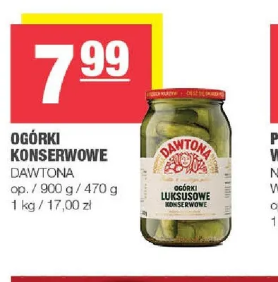 Ogórki luksusowe konserwowe Dawtona promocja w SPAR